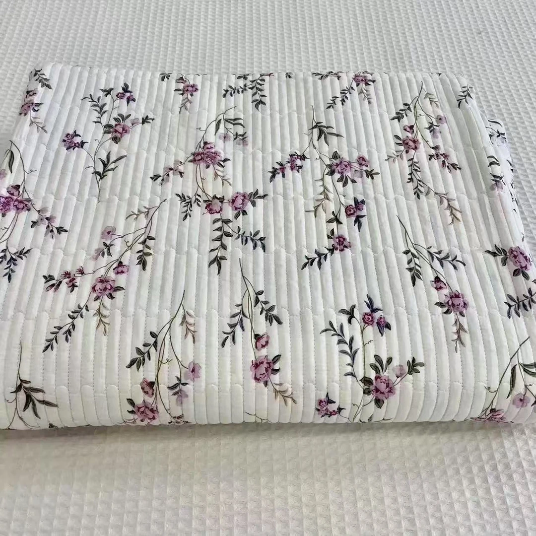 【朱莉】印花天丝水洗被200*230可铺可盖可机洗布床绗缝床盖