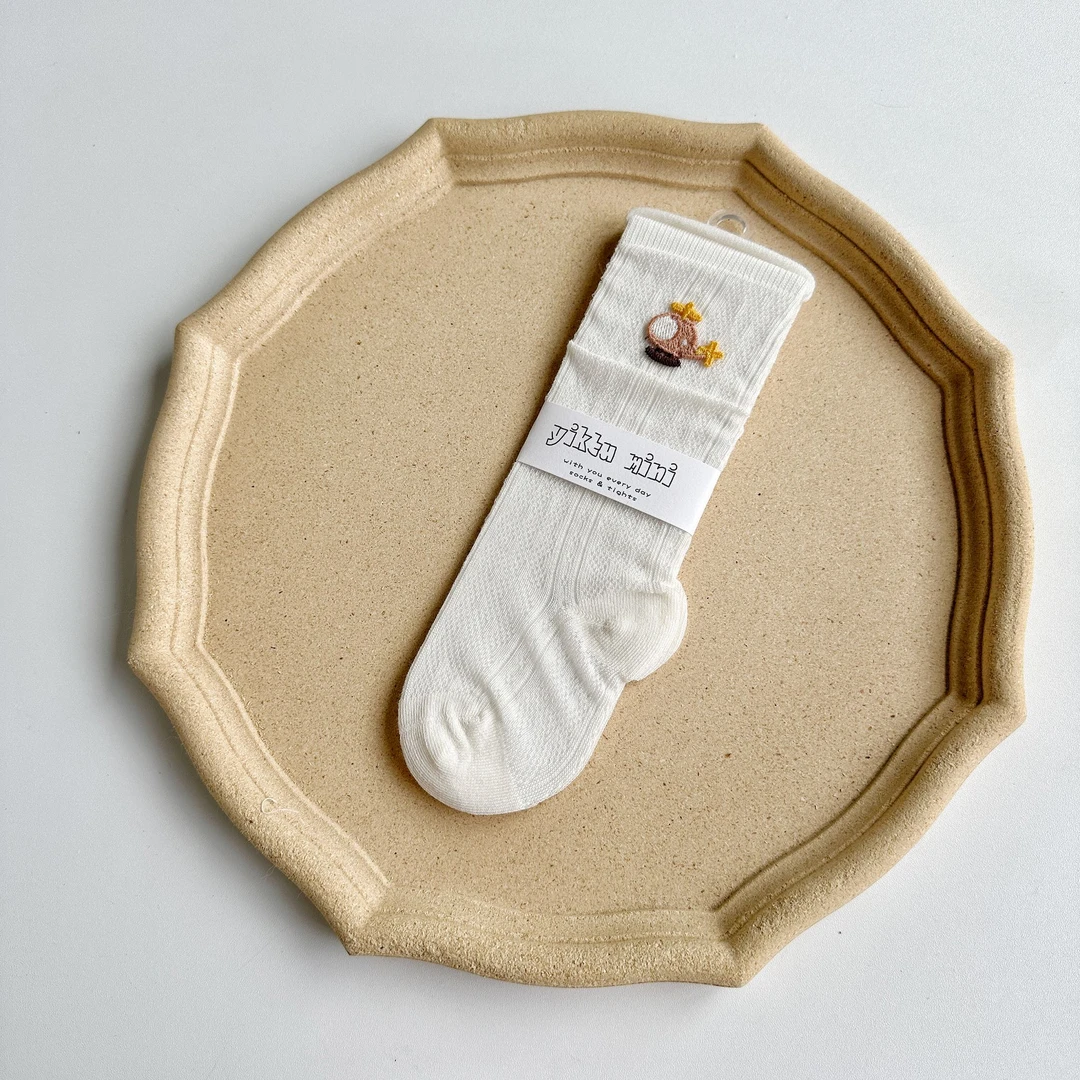 小码XS夏季蕾丝网眼花边蝴蝶结婴童袜宝宝袜甜美公主风儿童袜