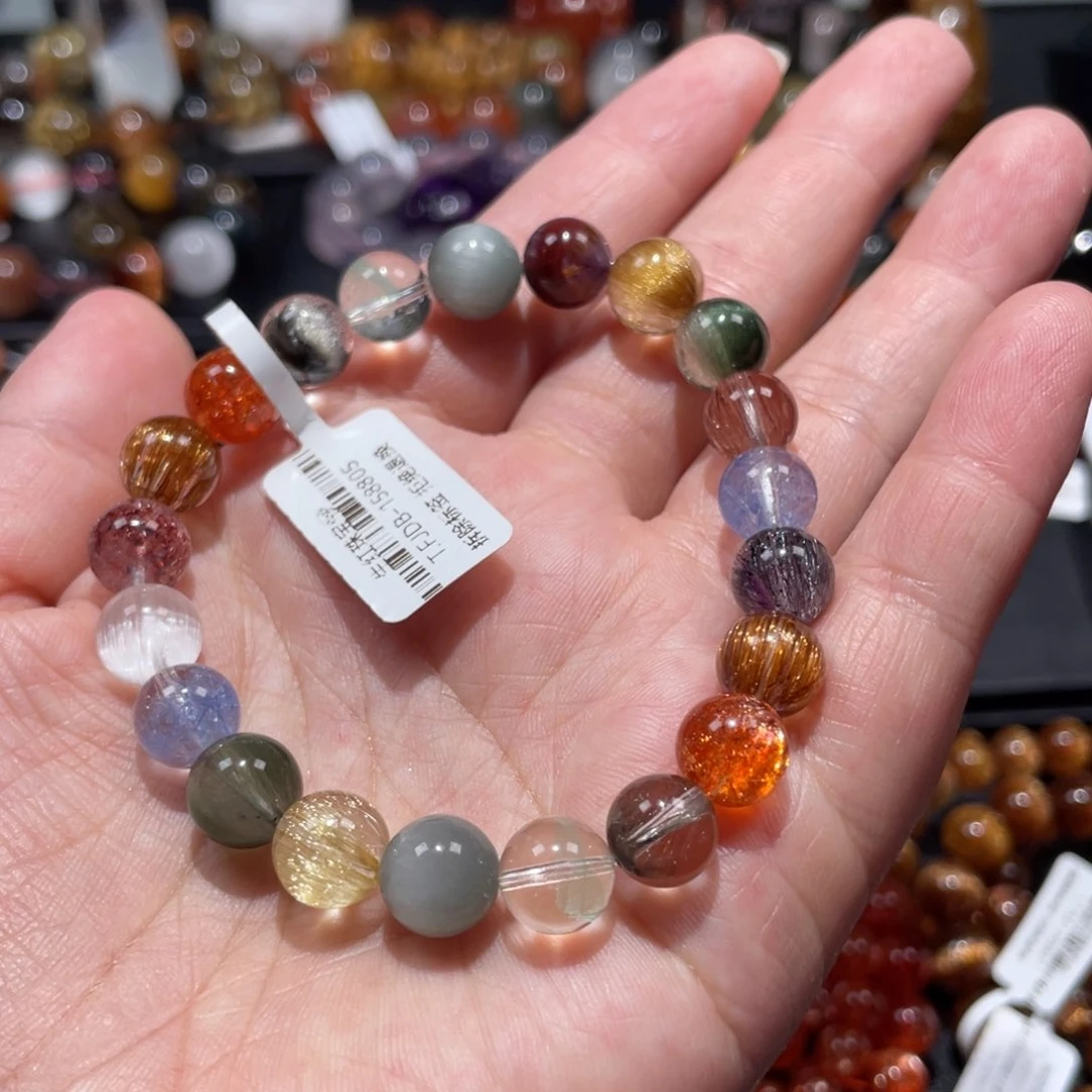 水晶手链未镶嵌水晶多宝9mm左右