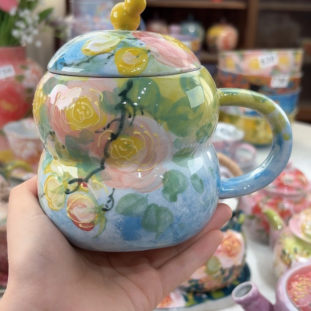 景德镇手绘高温釉下彩陶瓷茶具