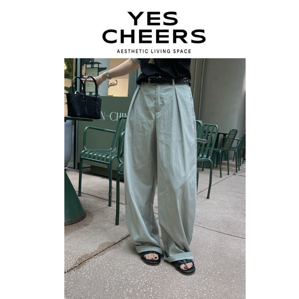 悦是YES CHEERS【橄榄半夏】弯刀休闲裤 8474