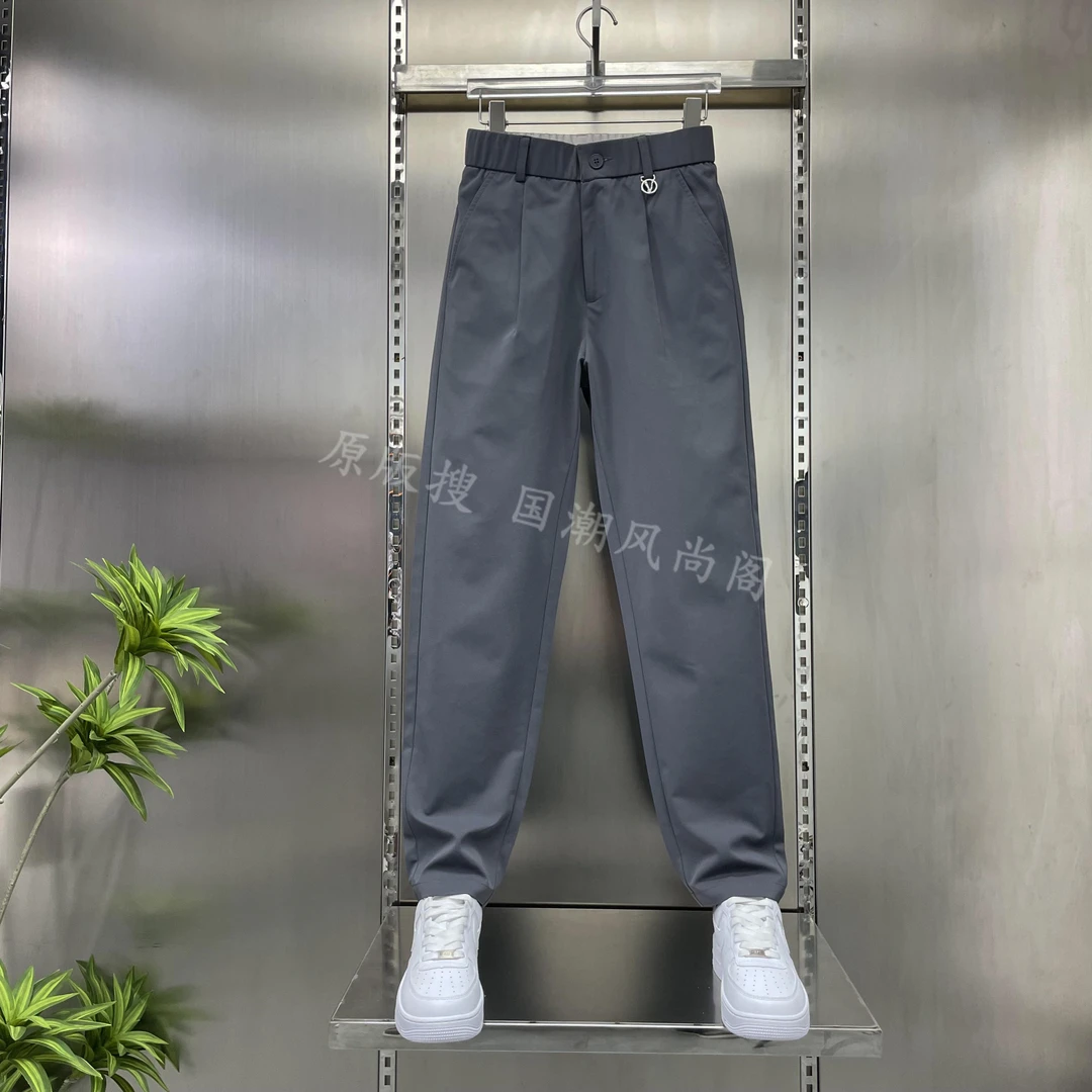 【高品质】新款春夏季男款休闲裤男士直筒小脚弹力松紧腰时尚百搭潮
