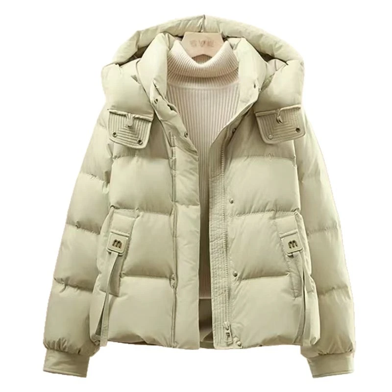 棉服女短款2025冬季新款韩版宽松ins棉袄外套加厚保暖连帽棉服