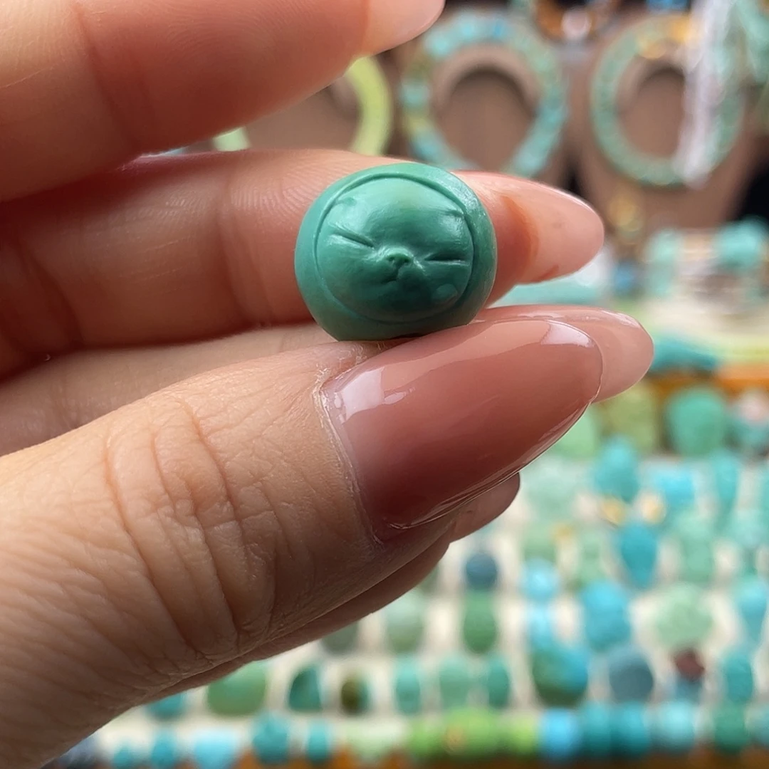 绿松石未镶嵌挂件