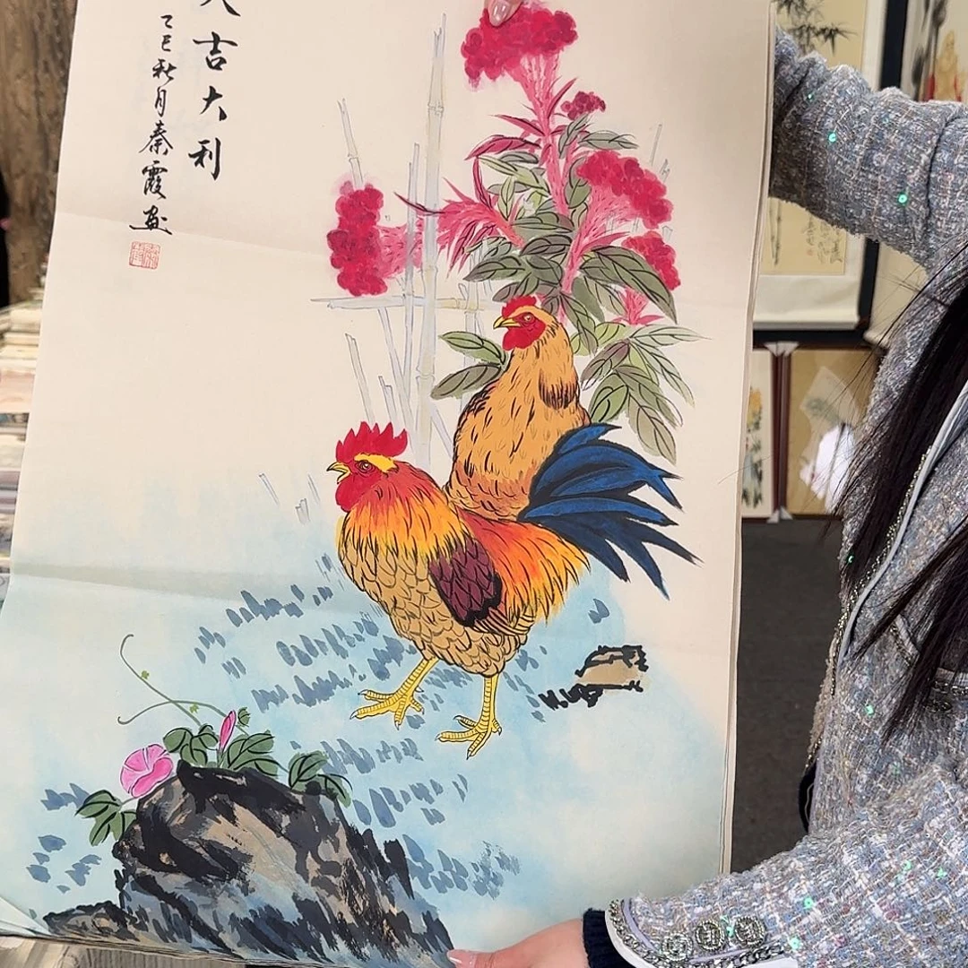 纯手绘国画作品好