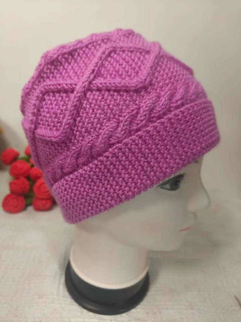 非成品 中粗羊毛线手工编织帽子送全套工具