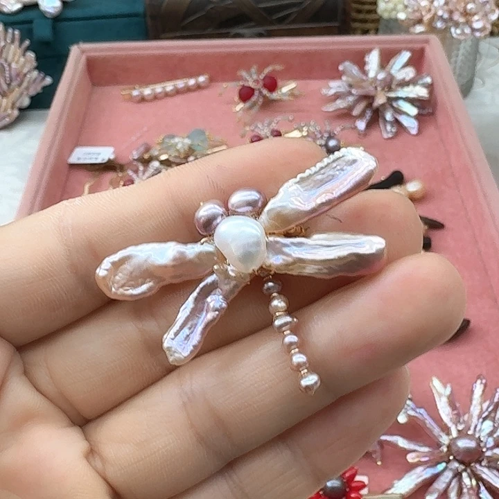 淡水珍珠胸针未镶嵌