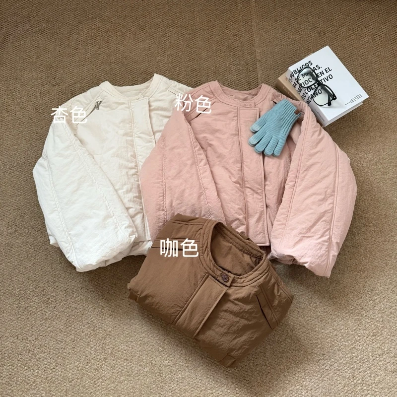 艺安【奶茶】冬季韩系圆领暖暖南瓜短款棉服外套上衣潮