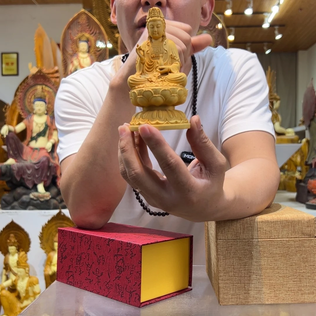 桧木黄杨木净瓶观音