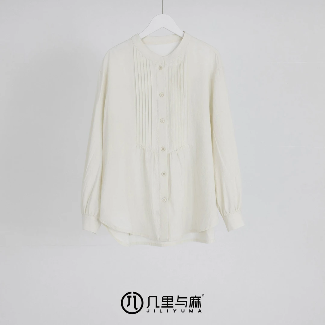 （几里）扇褶-长袖气质经典清凉简约风 衣长70 胸围104 1030252