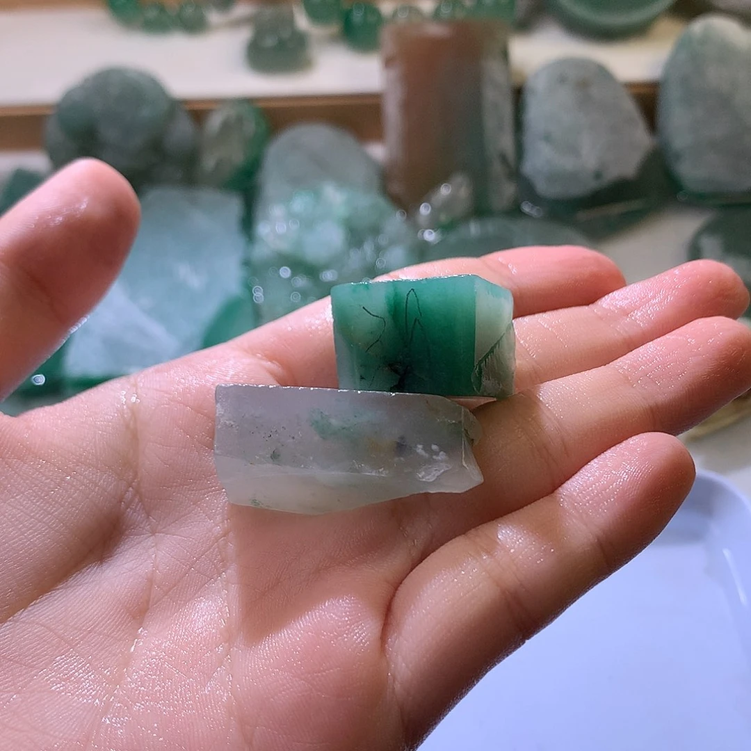 石英质玉未镶嵌珠宝半成品l*o