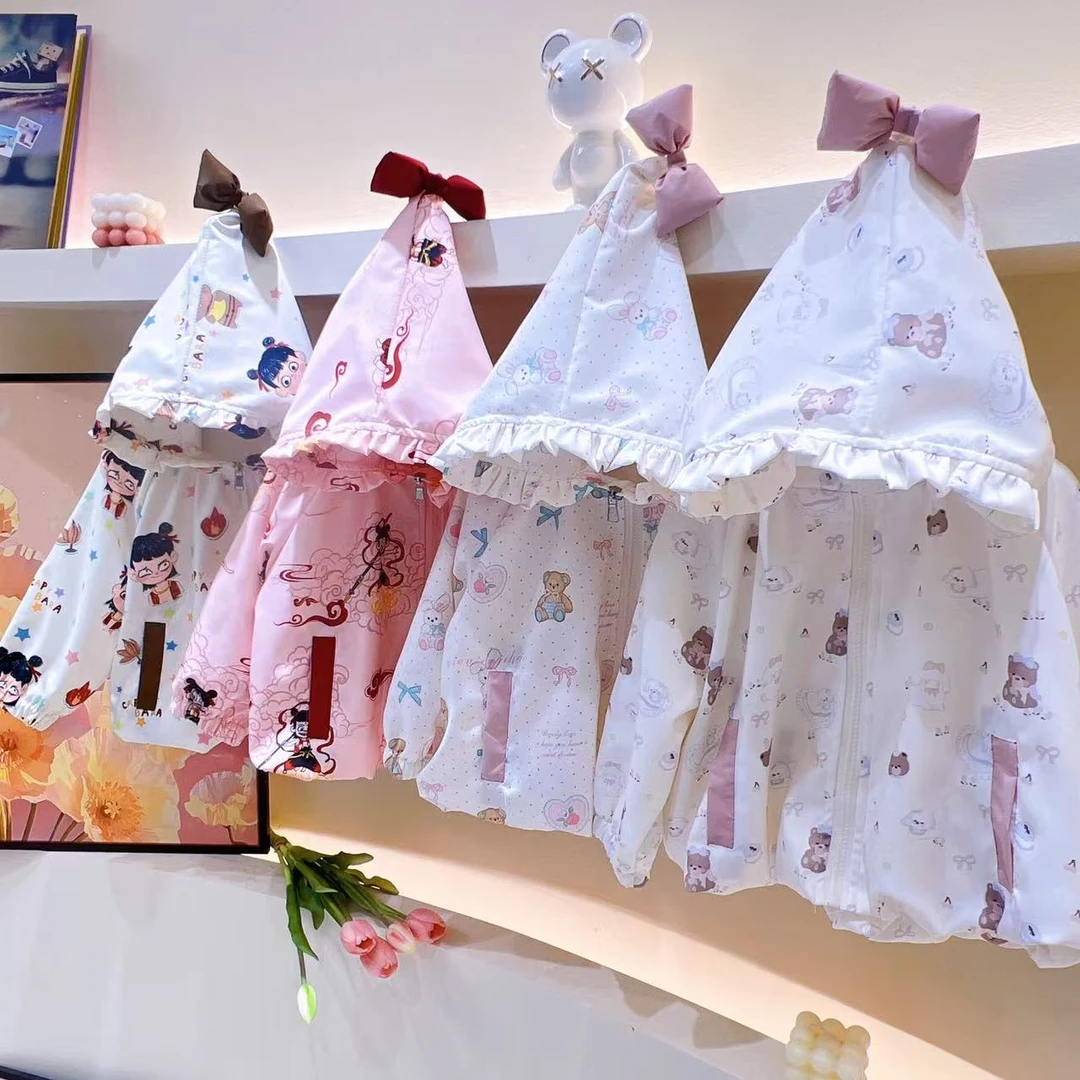 2025新款春季女童卡通外套连帽卡通满印