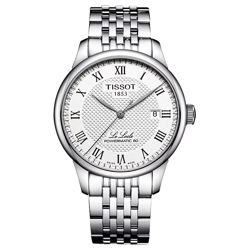 99新 Tissot/天梭 天梭力洛克/机械/白盘罗马/表径39mm/男士腕表