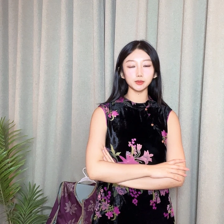 真丝绒马甲备注尺码