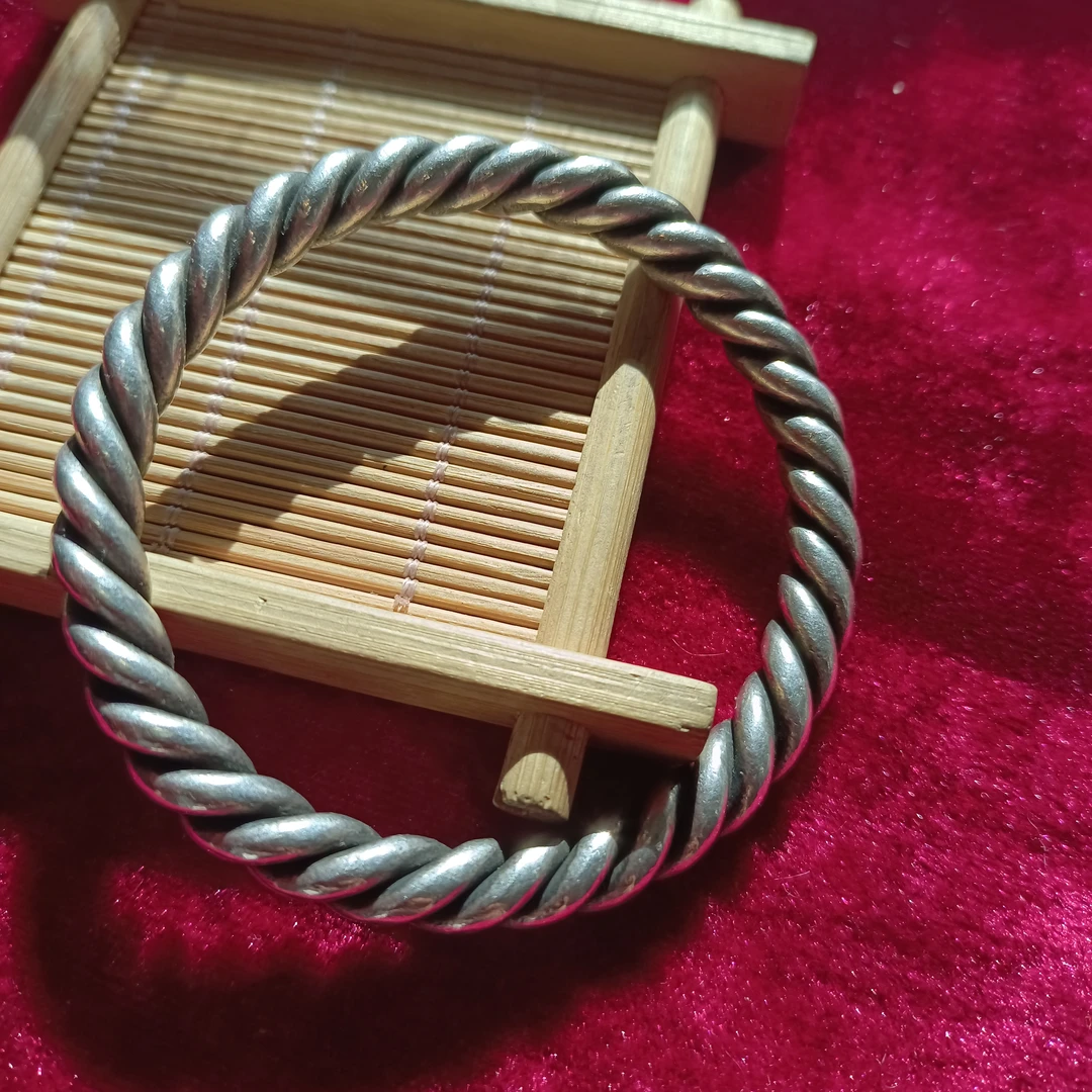 足银银制品 足银老银纯银手镯