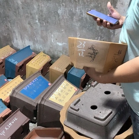 紫砂花盆手工艺品