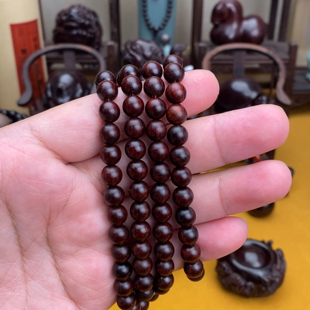 小叶紫檀手串/手链0.8×108颗老料