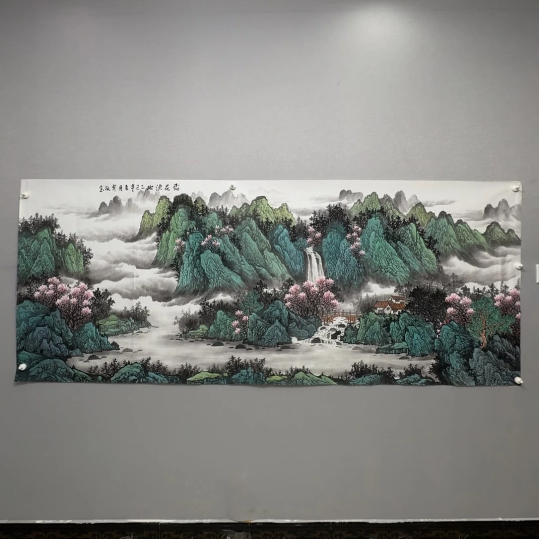 国画横幅八尺精品桃花源