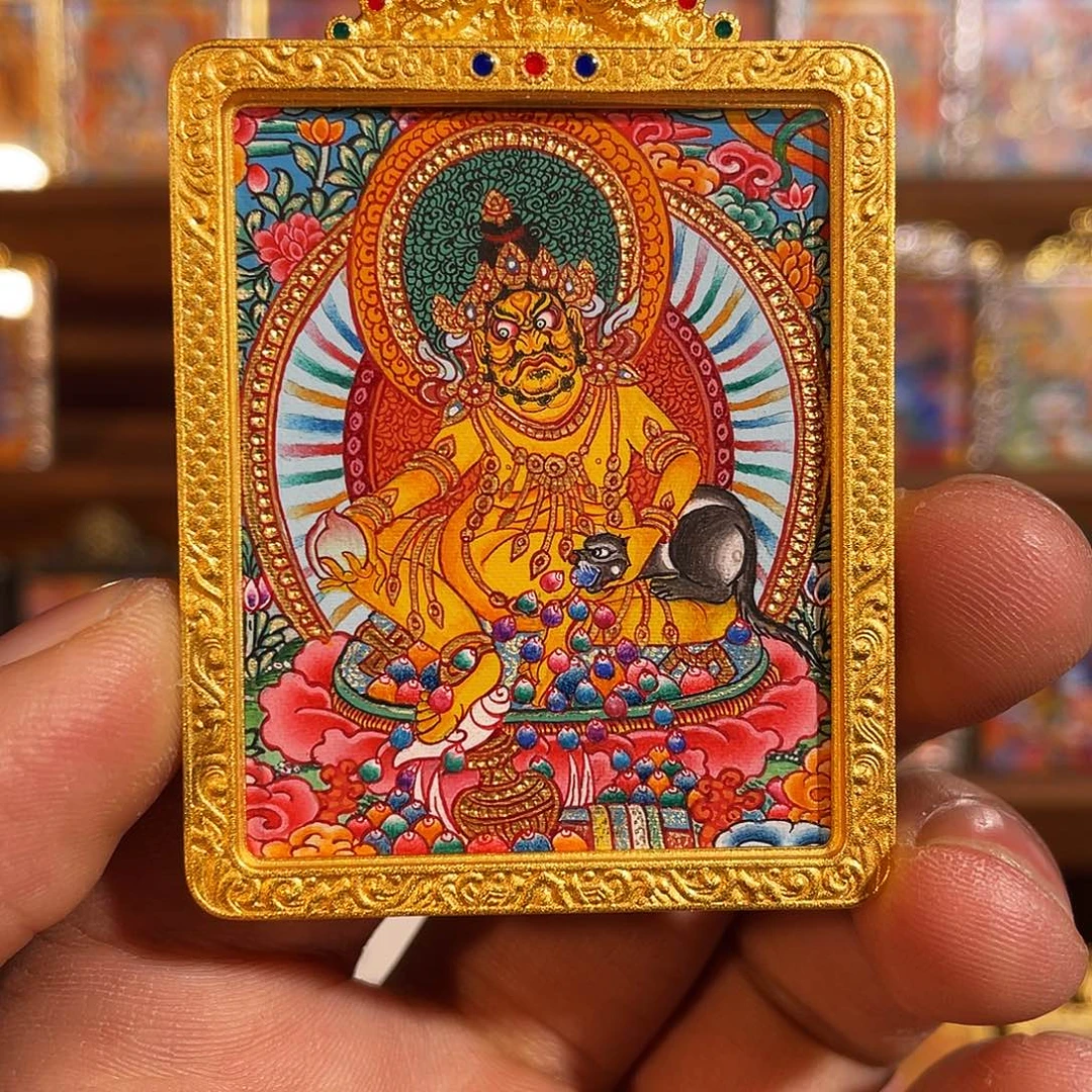 黄财神热贡小唐卡