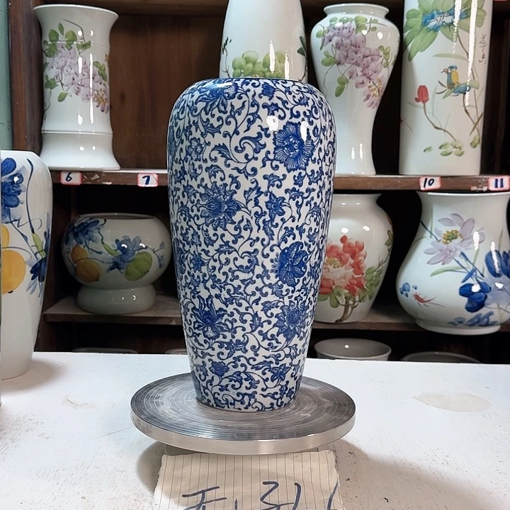 瓶大萝卜青花子连 新款陶瓷陶瓷