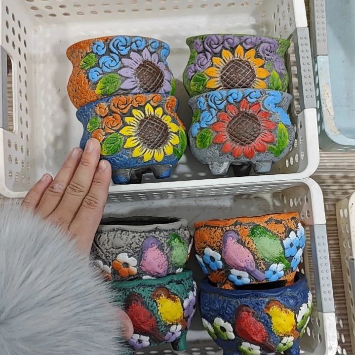 红陶吸水透气的白陶花盆凑满12发货