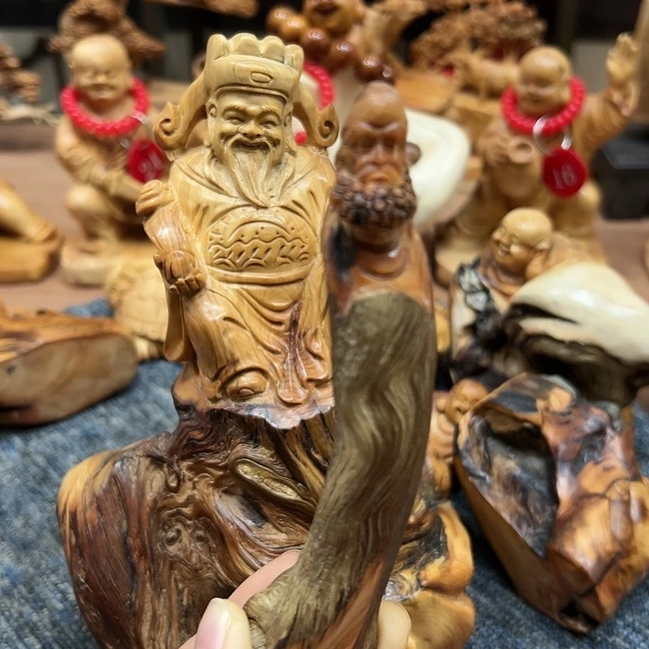 柏木太行崖柏手把摆件