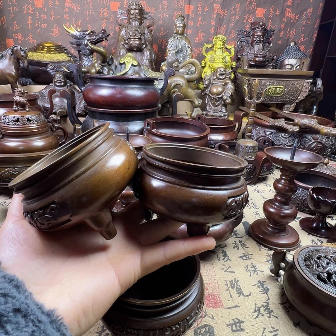 铜香炉家用烧香炉铜器