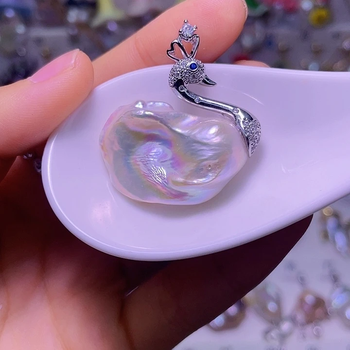 合金淡水珍珠颈饰38