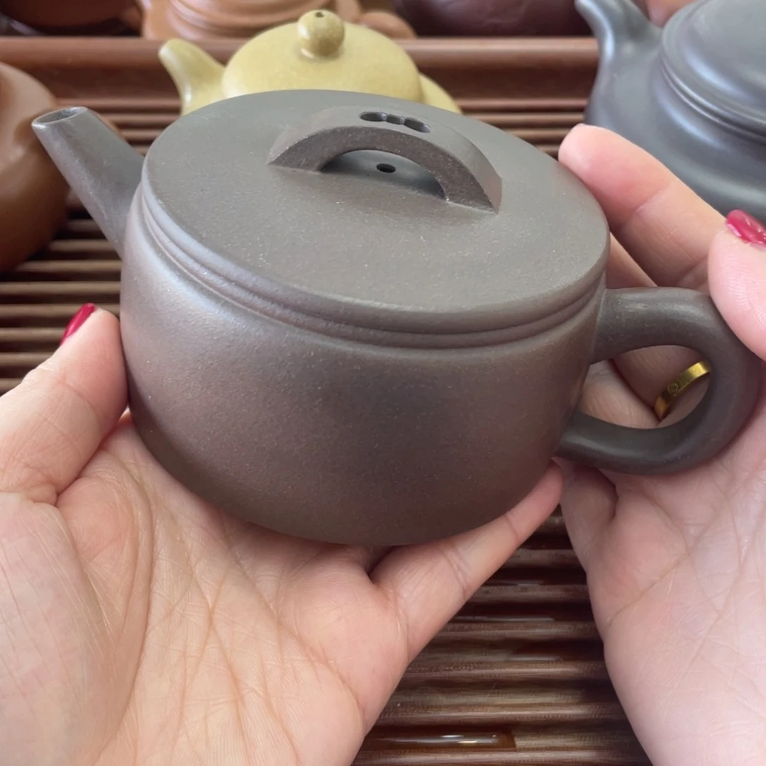紫砂茶壶汉瓦清灰泥180cc