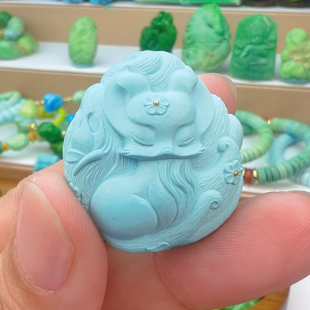 未镶嵌绿松石项链叮*锵