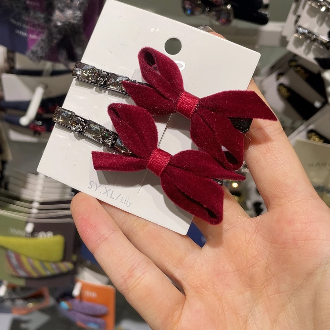 非金属红色蝴蝶结钻鸭架