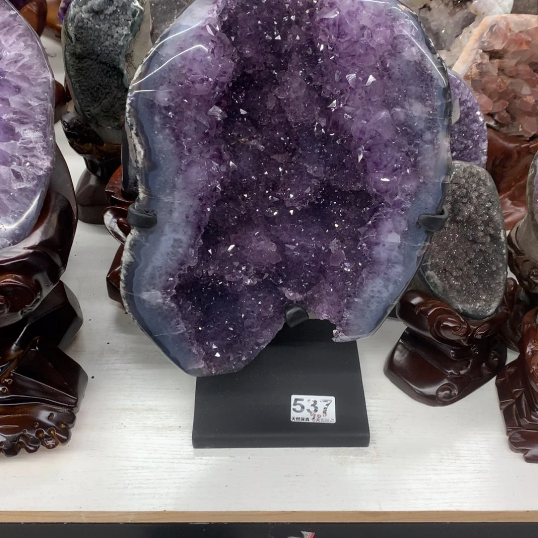 紫晶摆件未镶嵌水晶