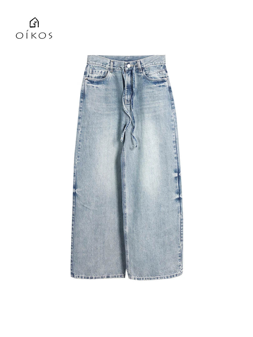 OIKOS裤子时尚休闲百搭宽松春夏复古5I11F9007