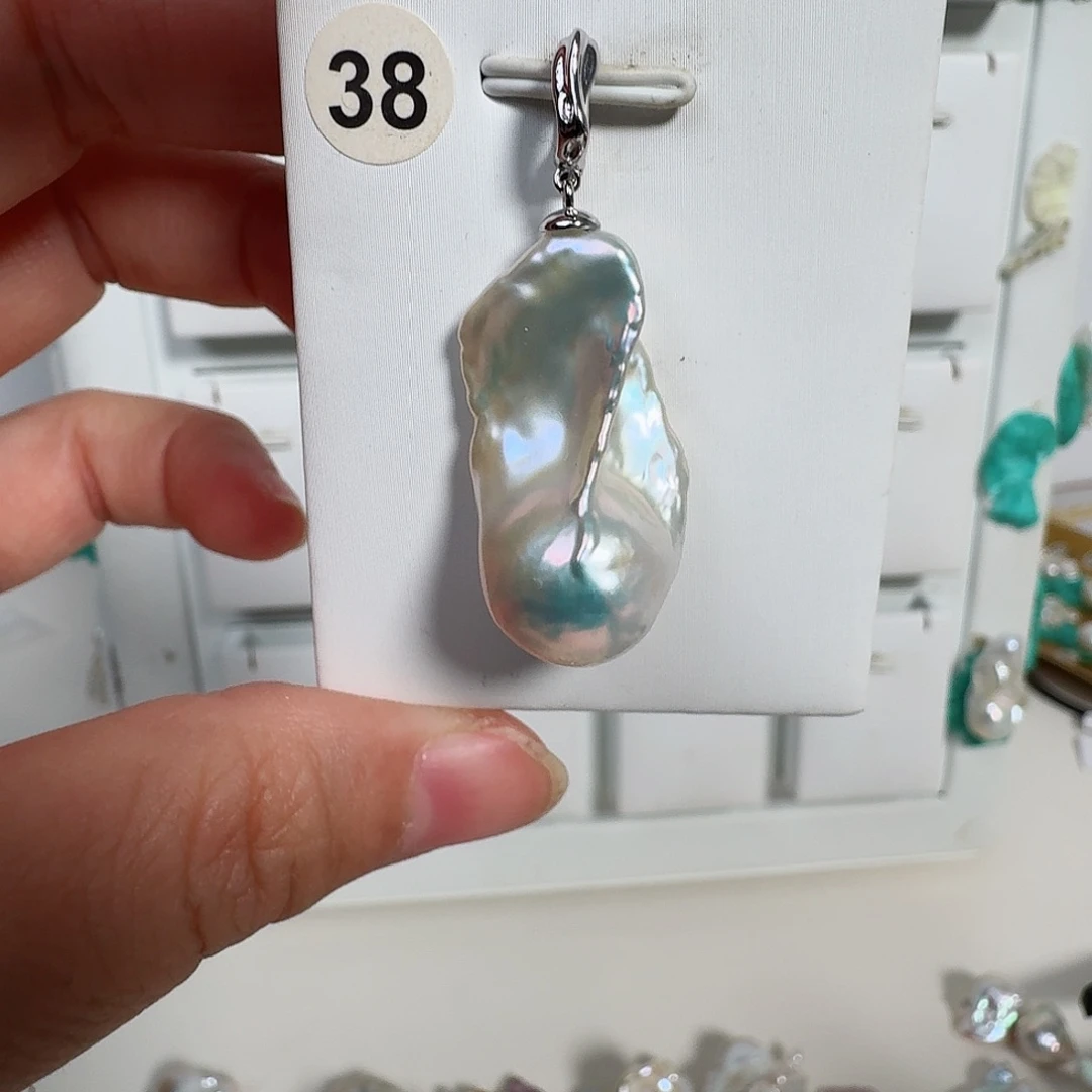 淡水珍珠银S925镶嵌颈饰