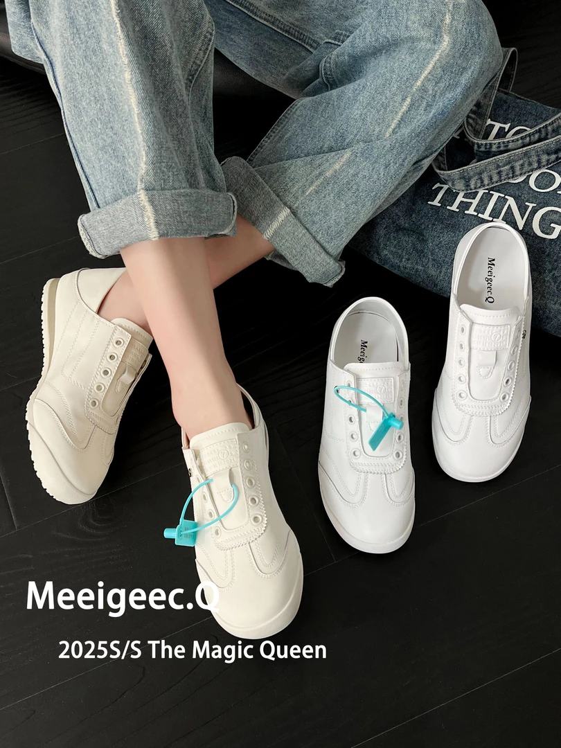 透气薄款系带阿甘鞋平跟纯色小白鞋韩版休闲鞋女鞋时尚百搭厚底