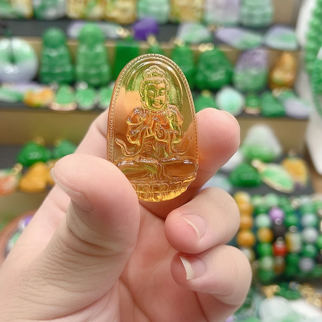 吊坠(赠链)银S925镶嵌翡翠
