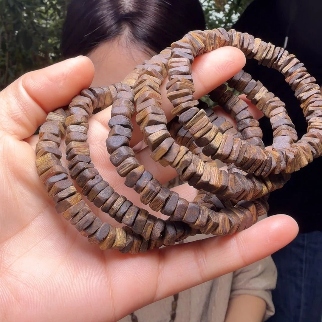 手串沉香虎斑紫奇手工碎银子多样性发其一