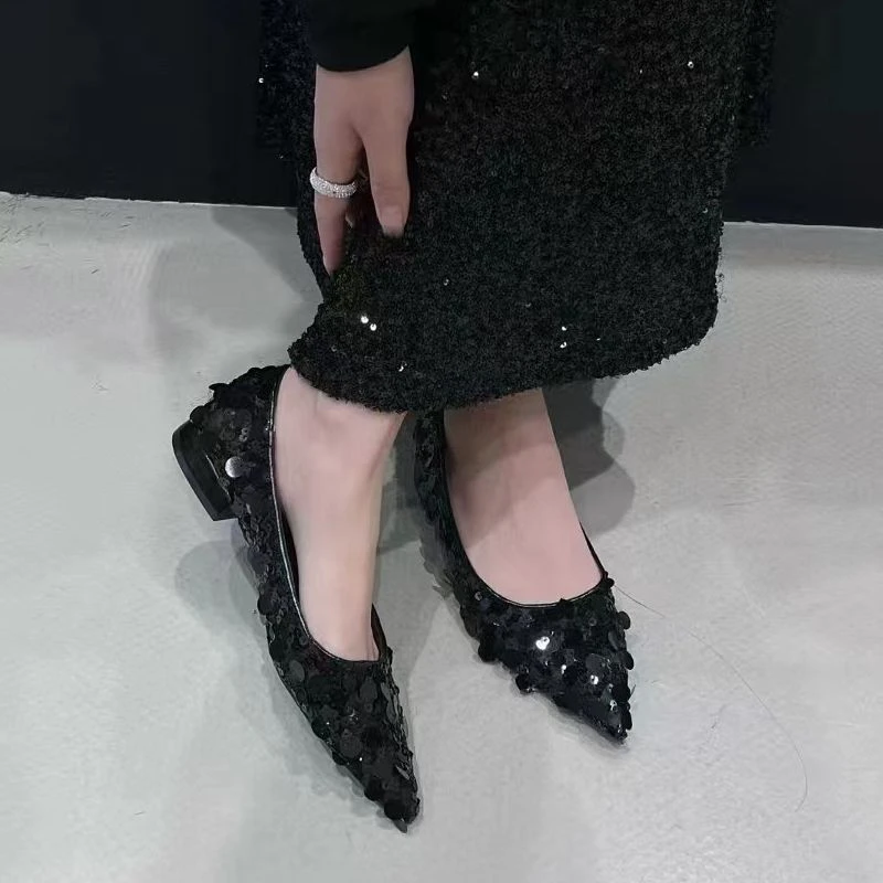 1314-30简约百搭亮片仙女凉鞋