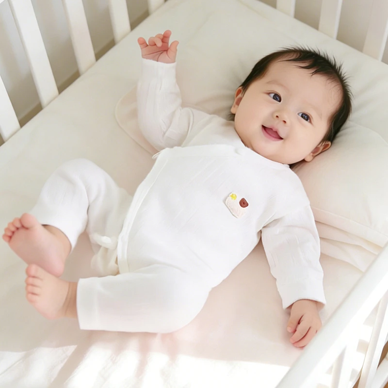 【四季高定款】新生儿初生和尚服连体0-3月舒绒棉婴儿连体春秋爬服