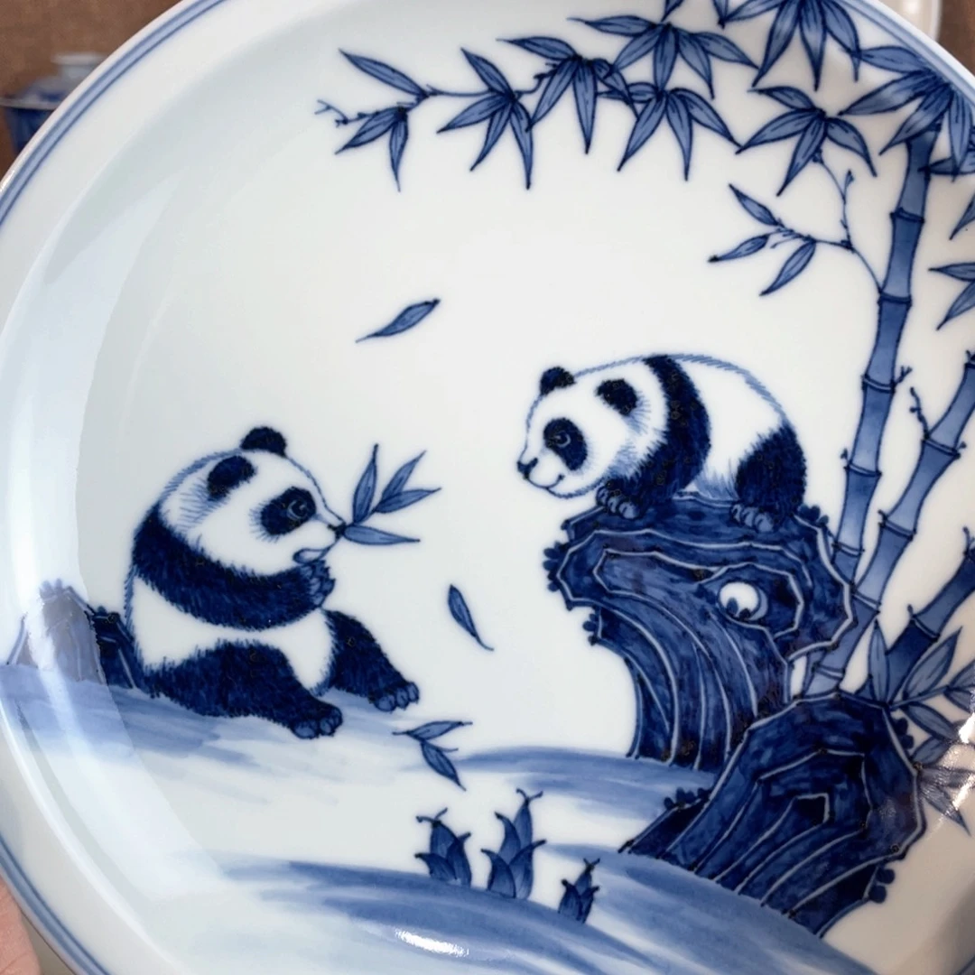 小***光泥藝瓷梦熊猫壶承