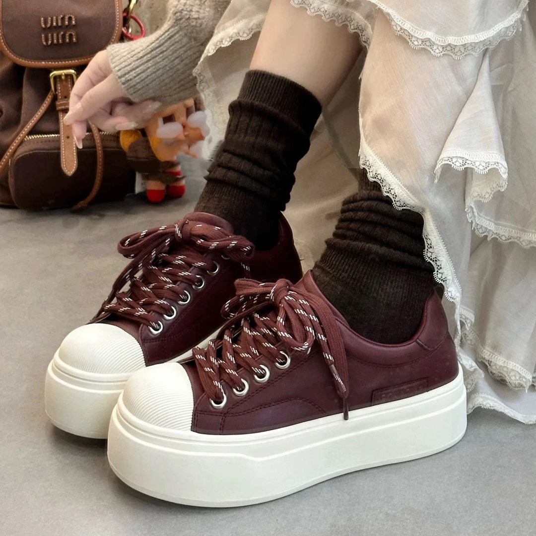 SUSU 百搭厚底板鞋运动休闲鞋爆款经典女鞋 79-69 四左3