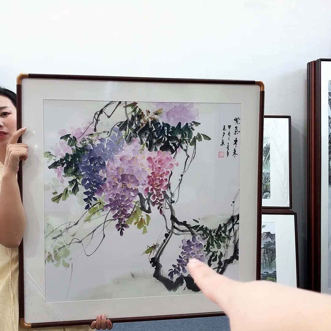 国画手绘作品80-80尺寸