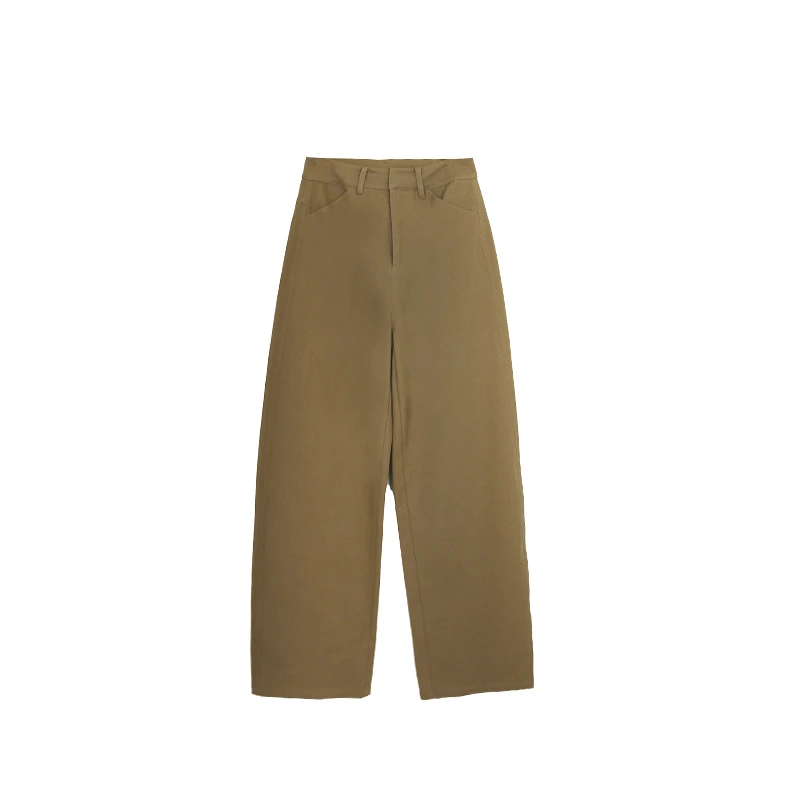 亦瑶定制 黄色休闲裤 夏款高端时尚休闲设计阔腿款5CKJJ8628