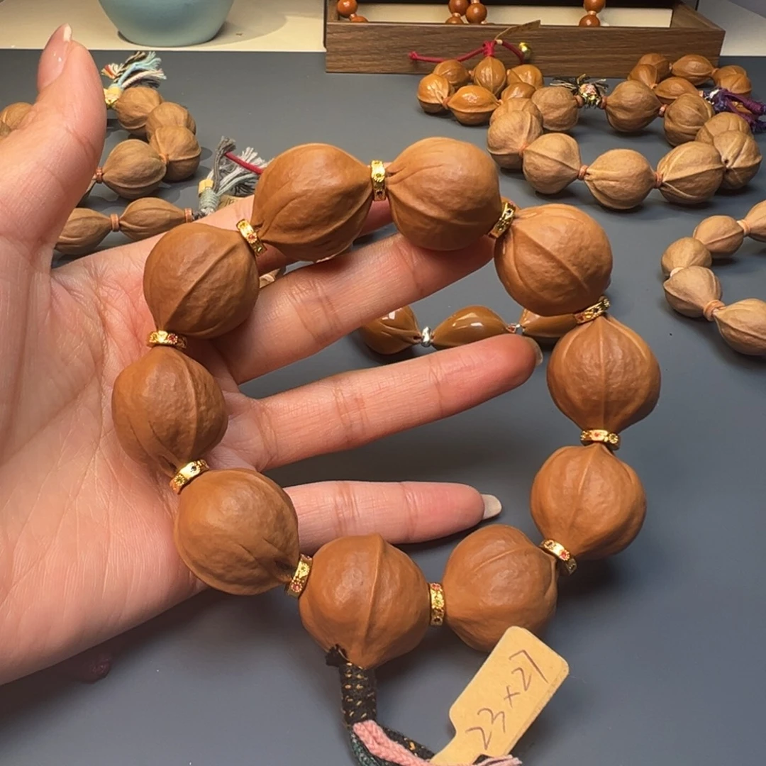 考***部橄榄核手串梅林铁核鲨鱼背去霜 23×27