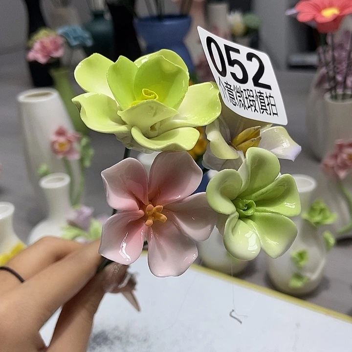 陶瓷纯手工捏花设计