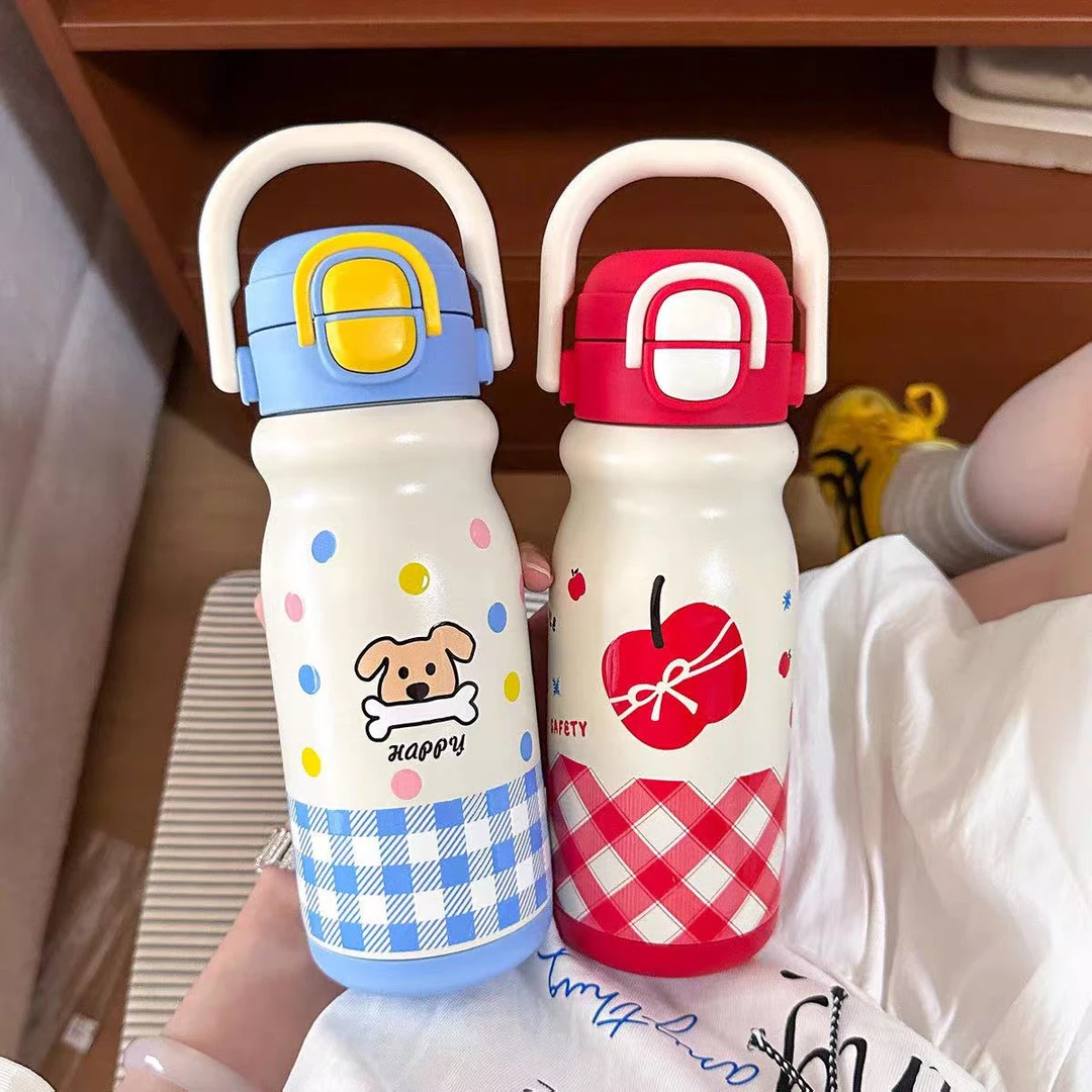 新款316不锈钢咖啡杯小狗高颜值便携女生可爱大容量办公室保温杯