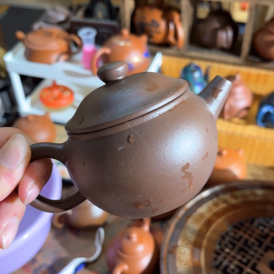 紫砂紫砂茶具微微晃盖不机车花**生