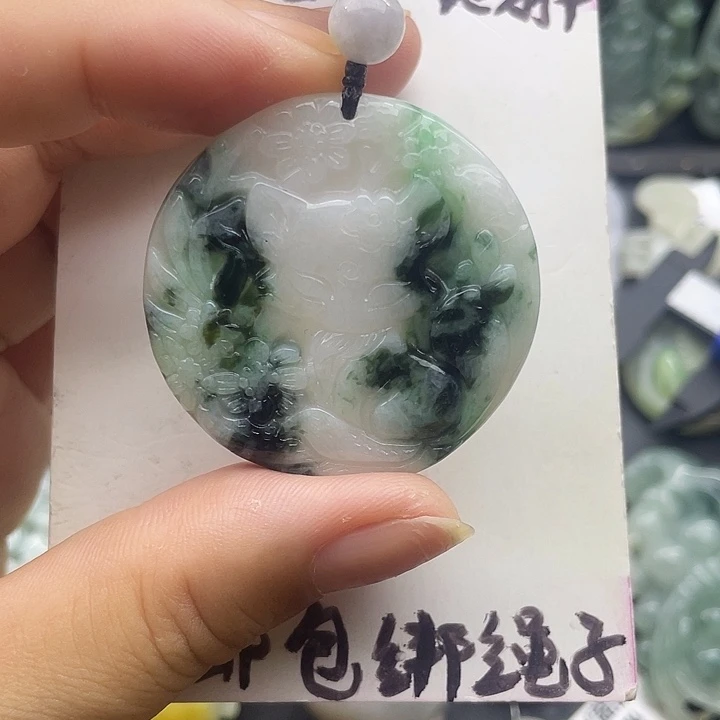 颈饰未镶嵌翡翠天然翡翠