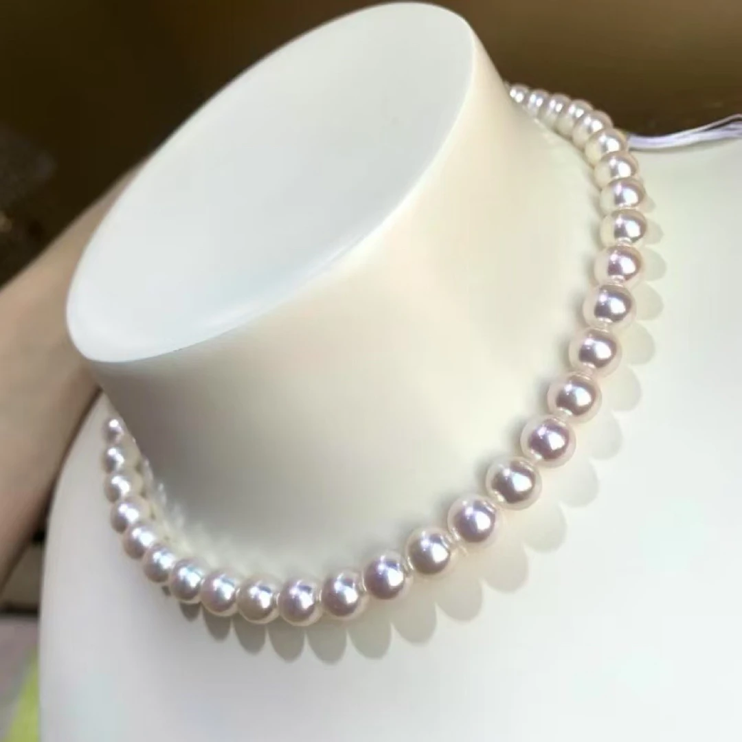 akoya7-7.5mm强光正圆极微瑕项链