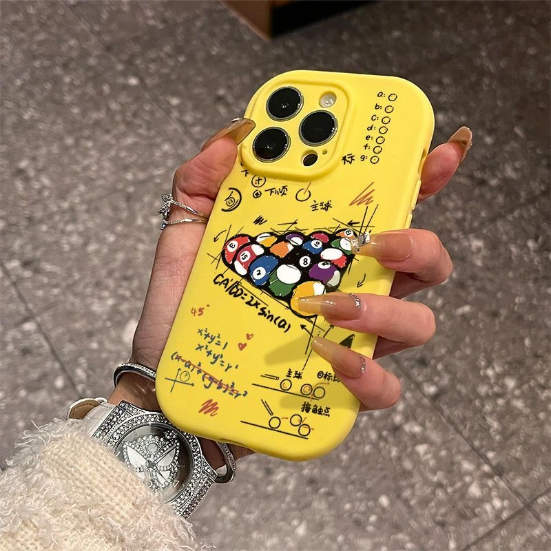 台球适用于苹果16/15/14全包防摔手机壳多种款式可选